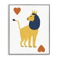 thumbnail image 1 of Lion & Hearts Card Gray Framed Giclee Art, design by Svetlana Aleynikova, 1 of 9