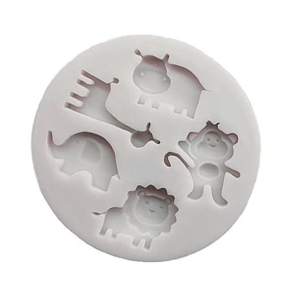 Lion Hippo Giraffe Elephant Shape Silicone Mold Small Animal Cake Decoration AL
