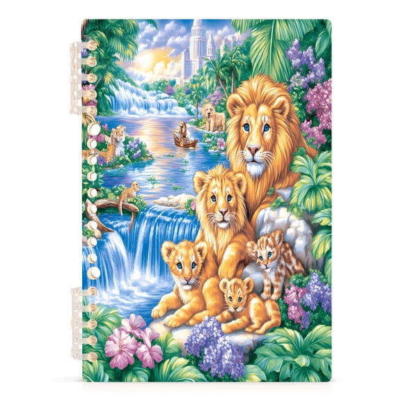 Lion Home Notebooks 1-subject Journal 60 Sheets A5 College Ruled Paper Detachable Ring 8.3"x5.7"