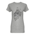thumbnail image 1 of Lion In Feather Headdress  Shaped T-Shirt Women -Image by Shutterstock, Female x-Large, 1 of 2