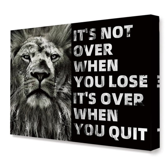 Lion Inspirational Office Wall Art - Motivational Lion Artwork Canvas Painting for Home Office Wall Decor poster