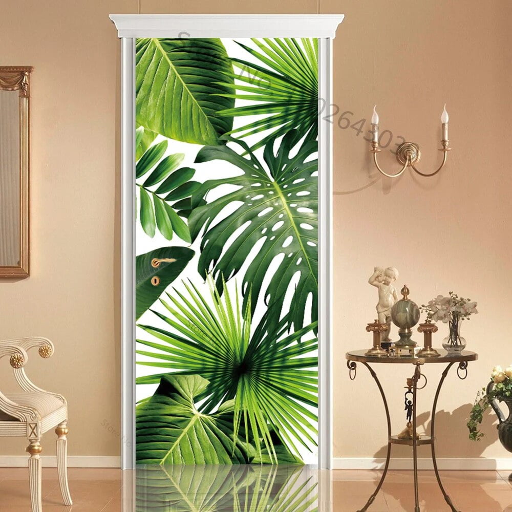 Lion Jungle Door Stickers Selfadhesive PVC Full Cover on the Fridge