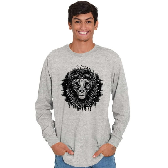 Lion Jungle Symbolic Spirit Animal Long Sleeve TShirt Men Women Brisco Brands L