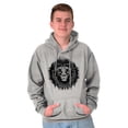 thumbnail image 1 of Lion Jungle Symbolic Spirit Animal Unisex Plus Fleece Graphic Hoodie Brisco Brands 4X, 1 of 5
