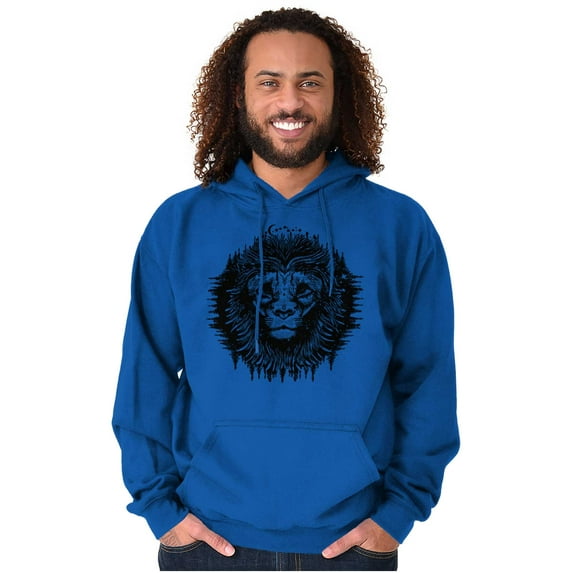 Lion Jungle Symbolic Spirit Animal Unisex Plus Fleece Graphic Hoodie Brisco Brands 5X