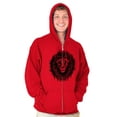 thumbnail image 1 of Lion Jungle Symbolic Spirit Animal Unisex Fleece Graphic Zip Up Hoodie Brisco Brands 2X, 1 of 5