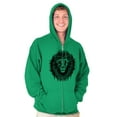 thumbnail image 1 of Lion Jungle Symbolic Spirit Animal Zip Up Hoodie Men's Women's Brisco Brands 2X, 1 of 6