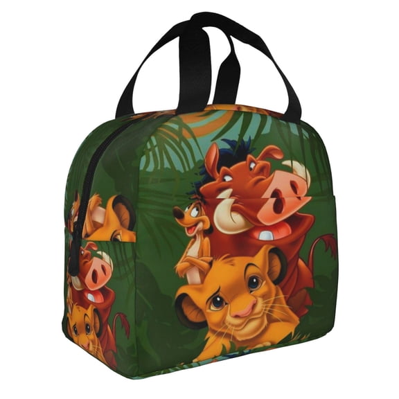 Lion Kin Lunch Bag Insulated Lunch Box Reusable Cooler Cartoon Lunch Tote Bag Picnic Travel Office