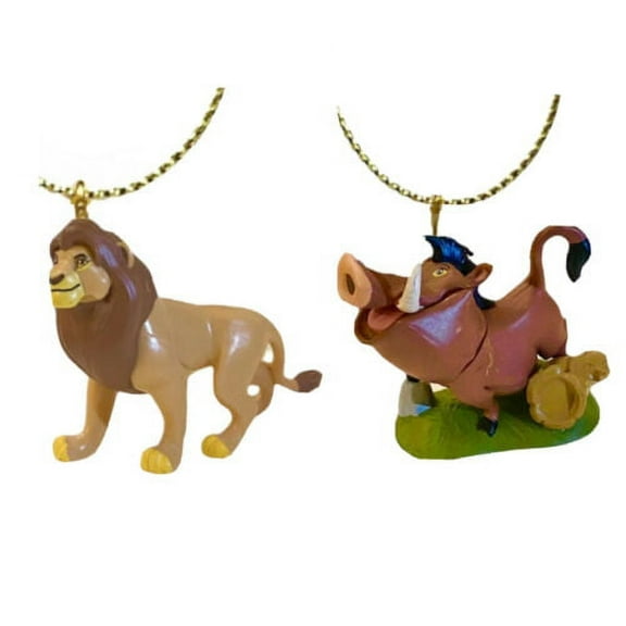 Lion King Adult Simba & Pumbaa Warthog Ornament PVC Figure 4 Figurine Charm New