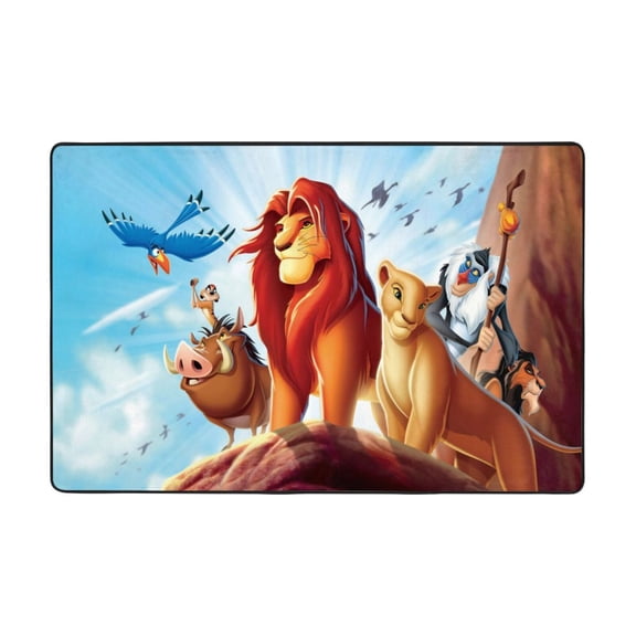 Lion Kin Area Rug Cartoon Rugs Non-Slip Soft Carpet Soft Floor Mats for Home Decor Living Room Bedroom Mat 36"X24"