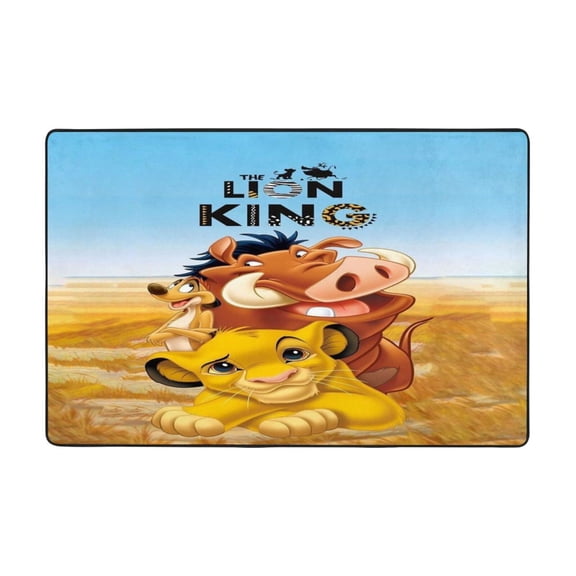 Lion Kin Area Rug Cartoon Rugs Non-Slip Soft Carpet Soft Floor Mats for Home Decor Living Room Bedroom Mat 36"X24"