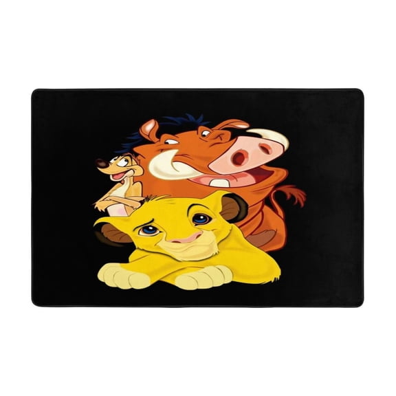 Lion Kin Area Rug Cartoon Rugs Non-Slip Soft Carpet Soft Floor Mats for Home Decor Living Room Bedroom Mat 36"X24"