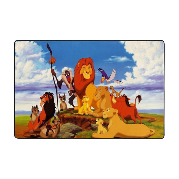 Lion Kin Area Rug Cartoon Rugs Non-Slip Soft Carpet Soft Floor Mats for Home Decor Living Room Bedroom Mat 36"X24"