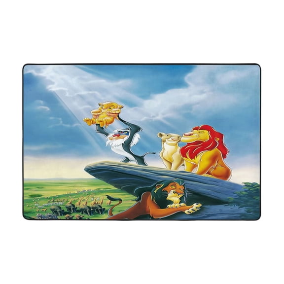 Lion Kin Area Rug Cartoon Rugs Non-Slip Soft Carpet Soft Floor Mats for Home Decor Living Room Bedroom Mat 36"X24"