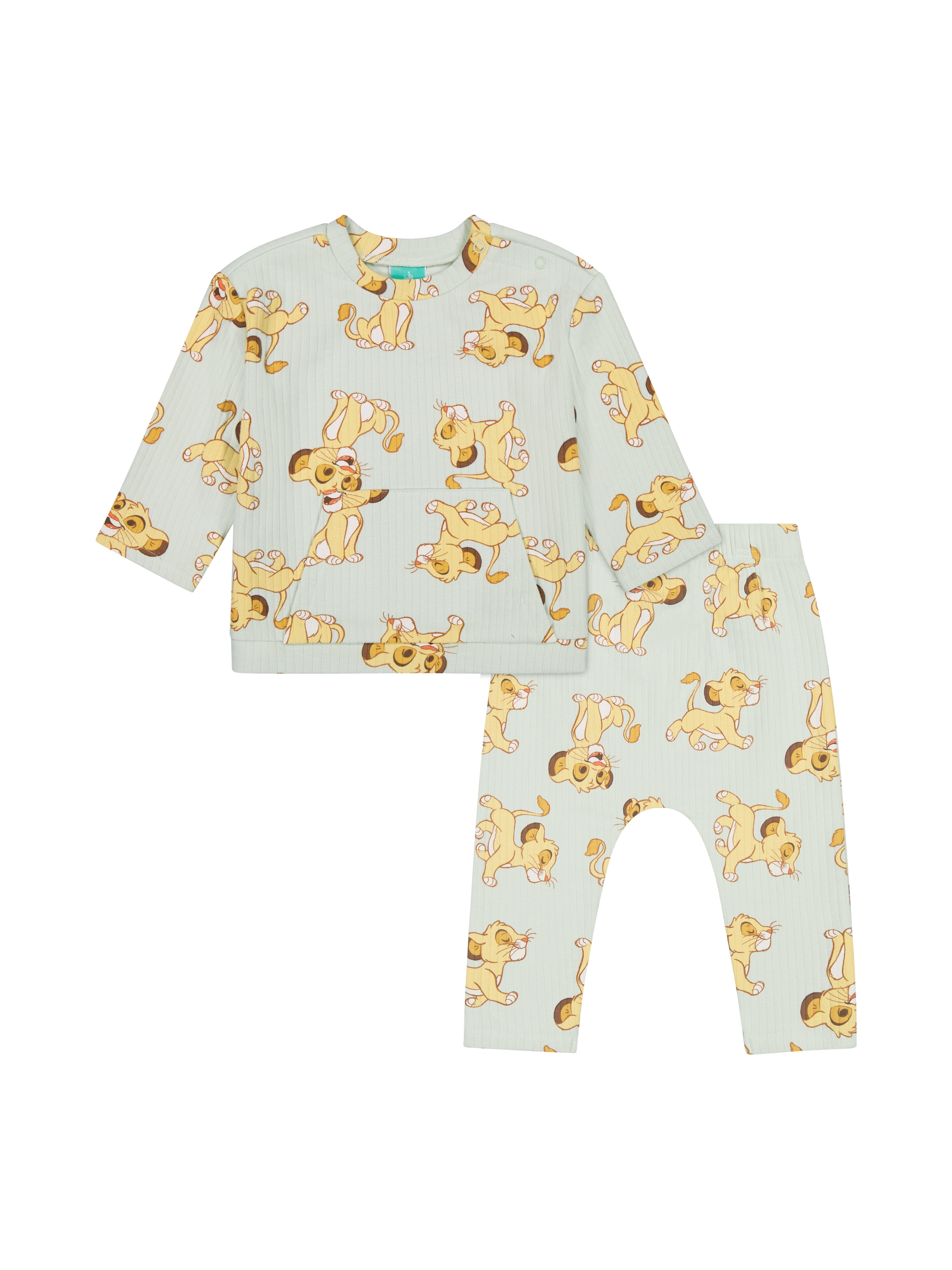 Lion King Baby Boy 2 Piece Rib Pant Set, Sizes 0/3 Months-24 Months