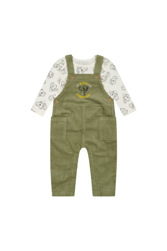 Lion King Baby Boy Overall Set, Sizes 0-24 Months