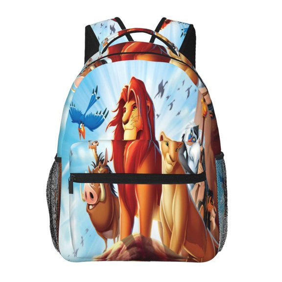 Lion Kin Backpack Cute Cartoon Lightweight Backpacks Portable Outdoor Travel Backpack Laptop Bag