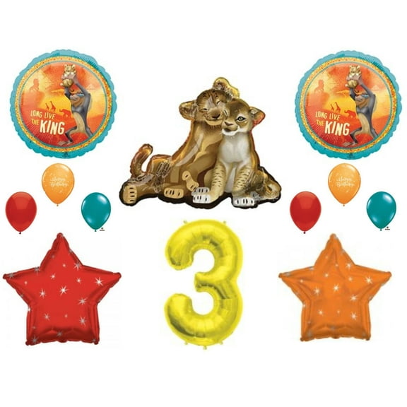 Lion King Balloons 3rd Happy Birthday Party Decorations Supplies Simba Nala