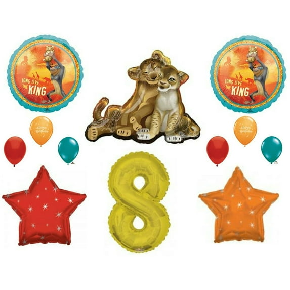 Lion King Balloons 8th Happy Birthday Party Decorations Supplies Simba Nala