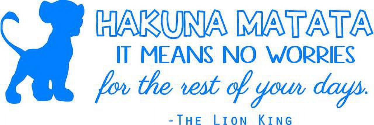 Lion King Bedroom Wall Decor- HAKUNA MATATA Vinyl Quote / Kids Quote ...