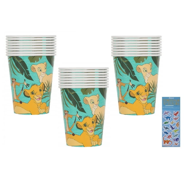Lion King Birthday Baby Shower Party Supplies - 24 Count 9oz Paper Cups ...