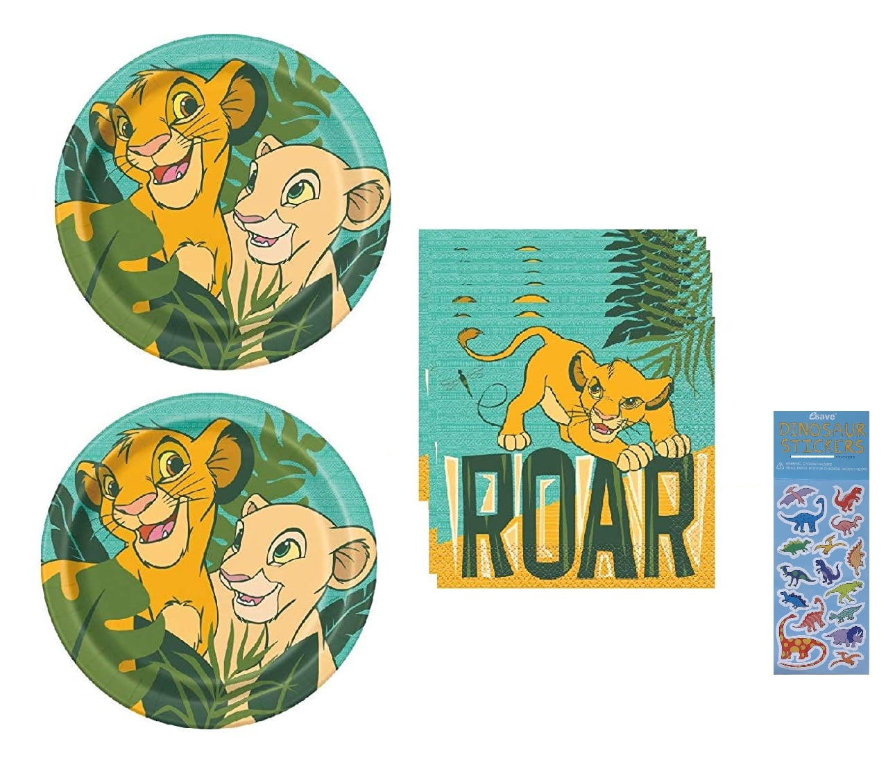 Lion King Birthday Baby Shower Party Supplies Bundle includes 16 Lunch ...