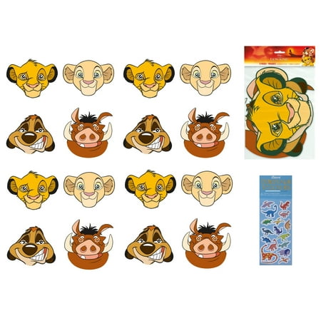 Lion King Birthday Party Supplies Favor Bundle Pack includes Party Paper Masks - 16 Masks