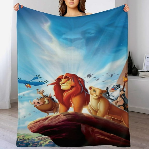 The Lion King Blanket, Soft Cozy Fluffy Plush Throw Blanket for Boys Girls Young Adults, Warm Flannel Blanket for Living Room Bedroom Couch Bed 30"x40"