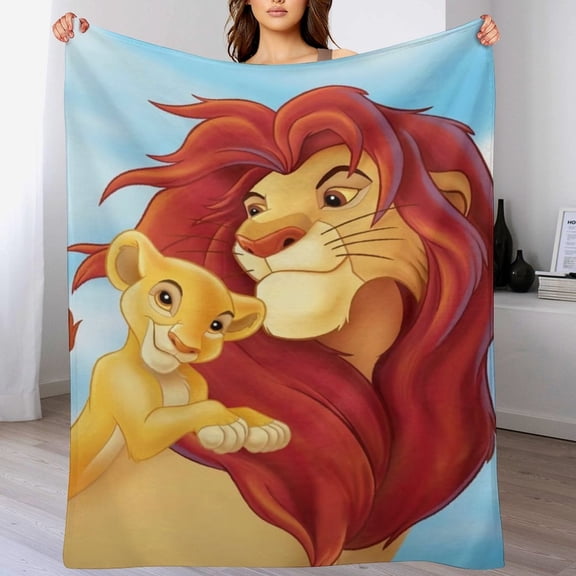 The Lion King Blanket, Soft Cozy Fluffy Plush Throw Blanket for Boys Girls Young Adults, Warm Flannel Blanket for Living Room Bedroom Couch Bed 30"x40"