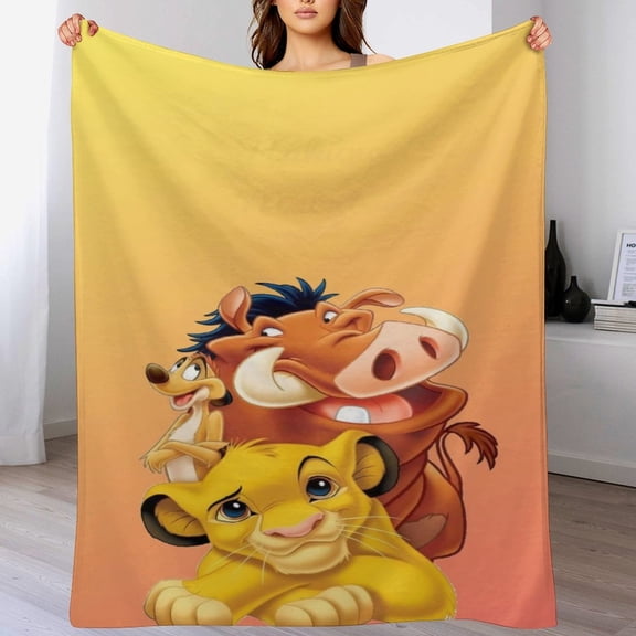 The Lion King Blanket, Soft Cozy Fluffy Plush Throw Blanket for Boys Girls Young Adults, Warm Flannel Blanket for Living Room Bedroom Couch Bed 30"x40"