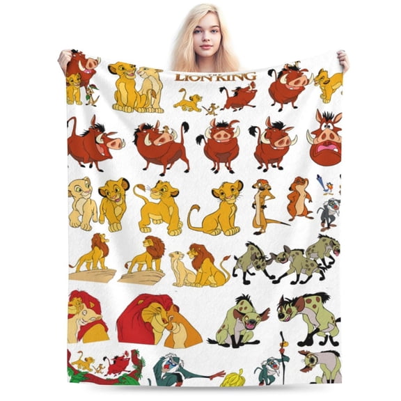 The Lion King Blanket, Super Soft Large Fluffy Plush Throw Blanket for Boys Girls Young Adults, Cozy Warm Flannel Blanket for Living Room Couch Bed All Seasons 40"X30"