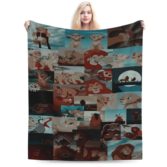 The Lion King Blanket, Super Soft Large Fluffy Plush Throw Blanket for Boys Girls Young Adults, Cozy Warm Flannel Blanket for Living Room Couch Bed All Seasons 40"X30"