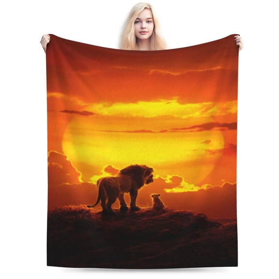The Lion King Blanket, Super Soft Large Fluffy Plush Throw Blanket for Boys Girls Young Adults, Cozy Warm Flannel Blanket for Living Room Couch Bed All Seasons 40"X30"