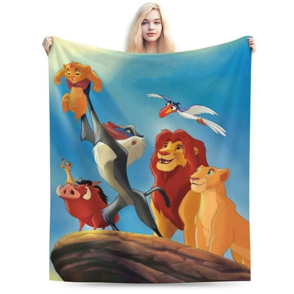 The Lion King Blanket, Super Soft Large Fluffy Plush Throw Blanket for Boys Girls Young Adults, Cozy Warm Flannel Blanket for Living Room Couch Bed All Seasons 50"X40"