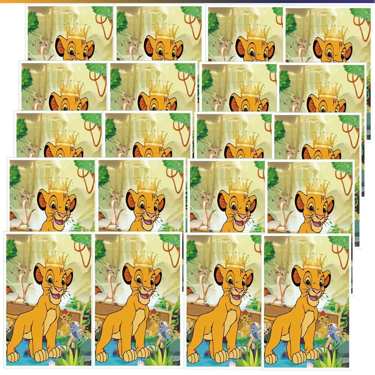 Lion King Candy Treat Bag Goodie Birthday Gift Bags Party Favors Handles Snack Supplies