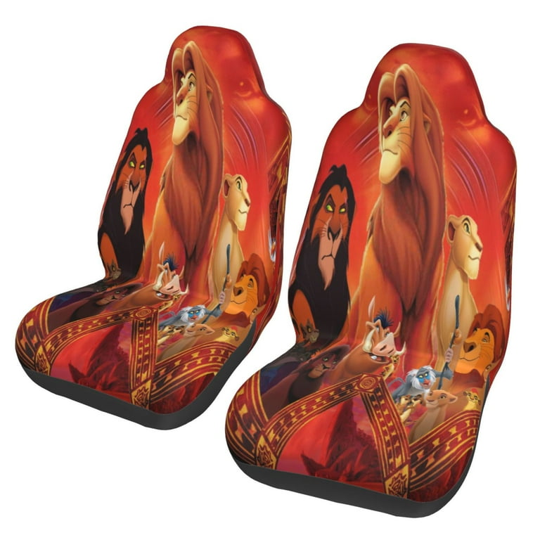 Lion King Car Seat Cover For Front Seat Cushion Protectors 2 Pcs Car Accessories Bucket Seat Covers