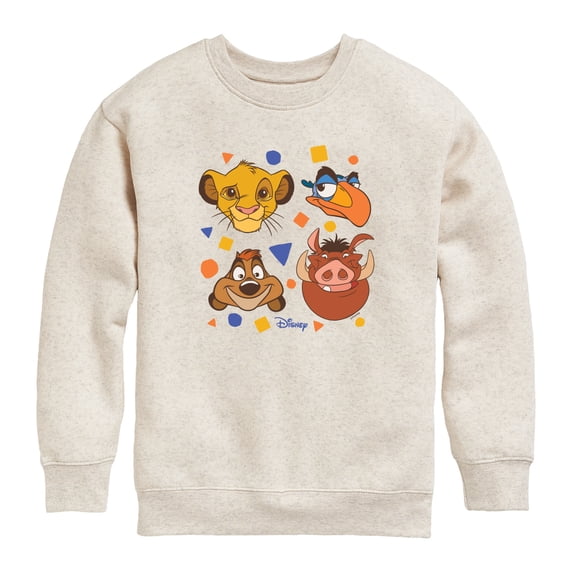 Lion King - Character Grid - Toddler Boys Fleece Crew Sweatshirt
