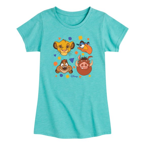 Lion King - Character Grid - Toddler Girls Fitted Short Sleeve T-Shirt