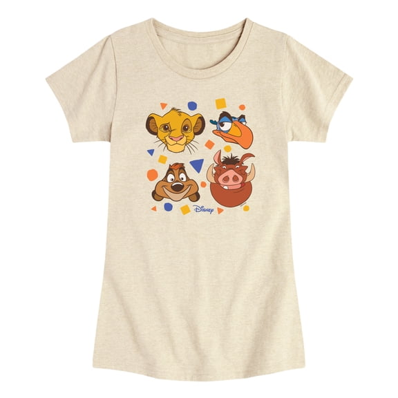 Lion King - Character Grid - Toddler Girls Fitted Short Sleeve T-Shirt