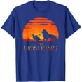 thumbnail image 1 of Lion King Classic Sunset Walk DTG Print Unisex T-Shirt,Royal Blue Color,Size 5-6T, 1 of 5