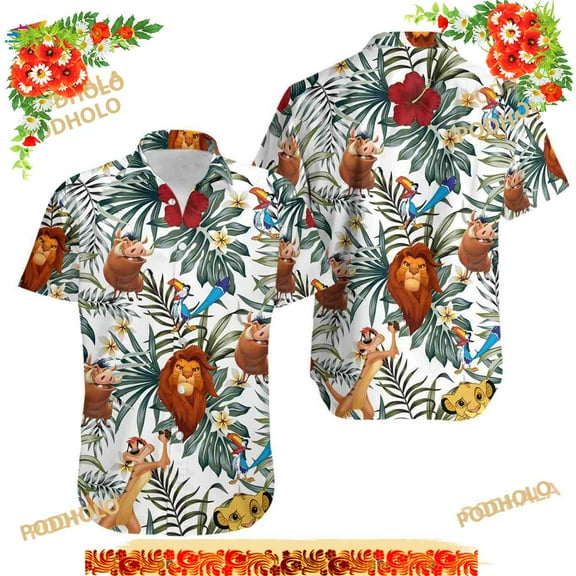 Lion King Disney Hawaiian Shirt, Vacation Disney Aloha Shirt For Fans