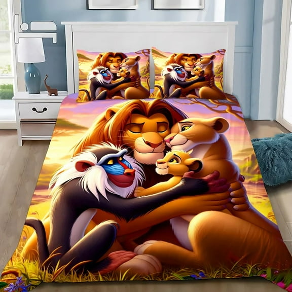 Lion King Duvet Cover Bedding Set - Lion King Duvet Cover 1 Comfortable Cover with 2 Pillowcases