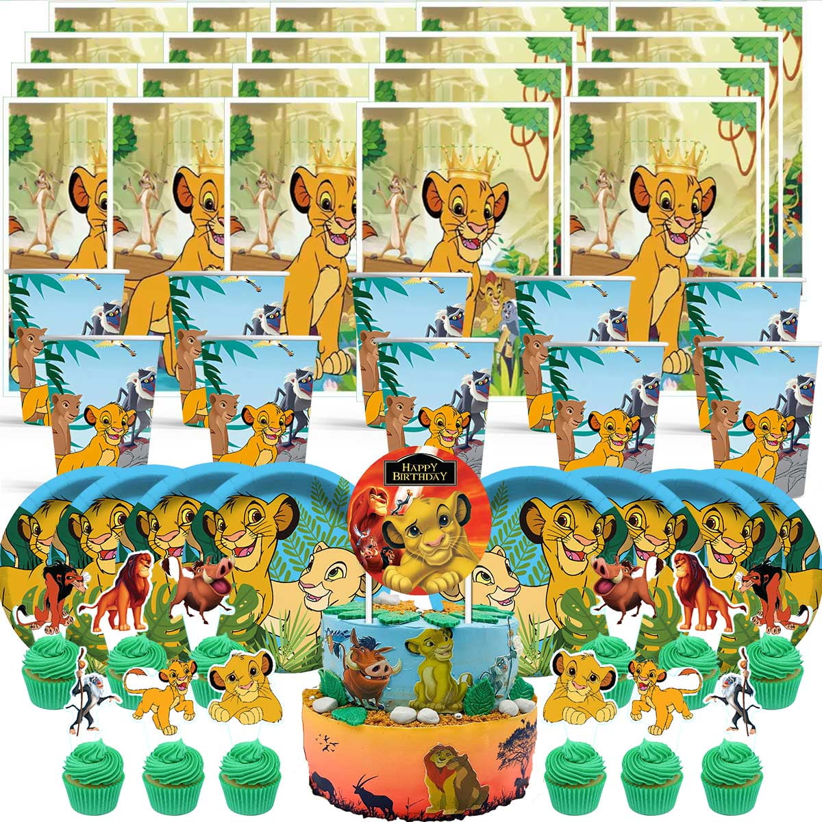 Lion King Gift Bags Goodie Bag Plates Cup Candy Treat Birthday Party Supplies Decorations Decor