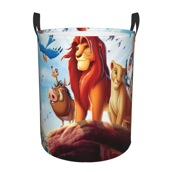 The Lion King Large Laundry Basket With Handle, Collapsible Laundry Hamper, Dirty Clothes Storage Basket For Living Room, Bathroom, Bedroom, College Dorm