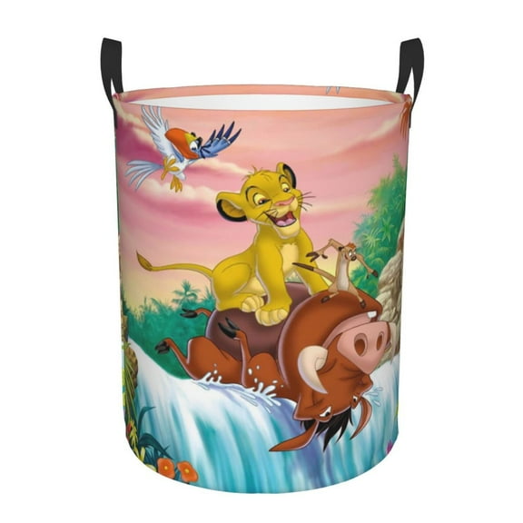 The Lion King Large Laundry Basket With Handle, Collapsible Laundry Hamper, Dirty Clothes Storage Basket For Living Room, Bathroom, Bedroom, College Dorm