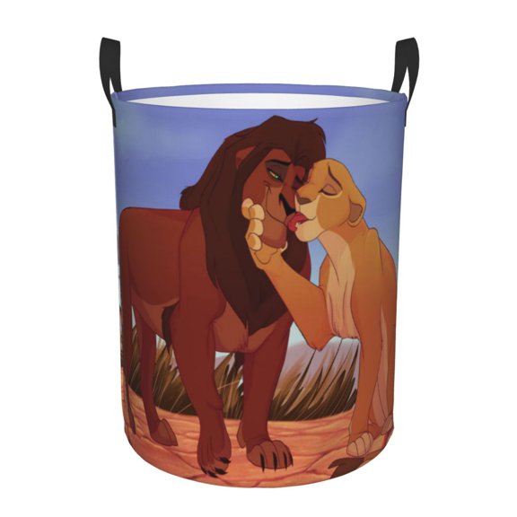 The Lion King Large Laundry Basket With Handle, Collapsible Laundry Hamper, Dirty Clothes Storage Basket For Living Room, Bathroom, Bedroom, College Dorm