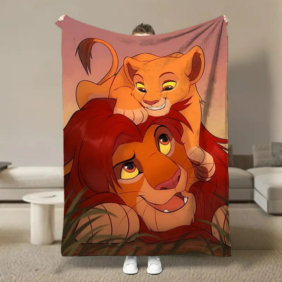 Lion King Lightweight Throw Blanket Super Soft Bedding Set 50*60IN
