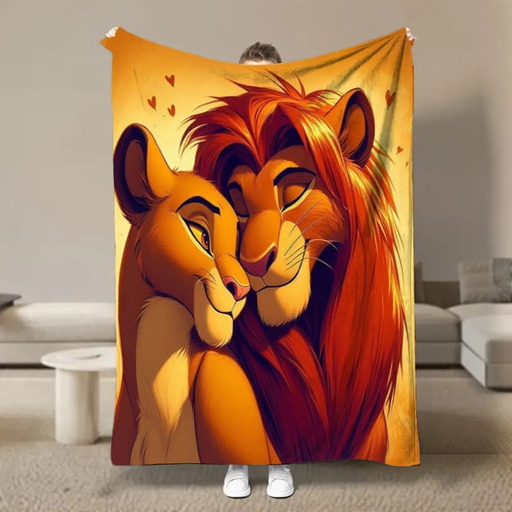 Lion King Lightweight Throw Blanket Super Soft Bedding Set 50*60IN