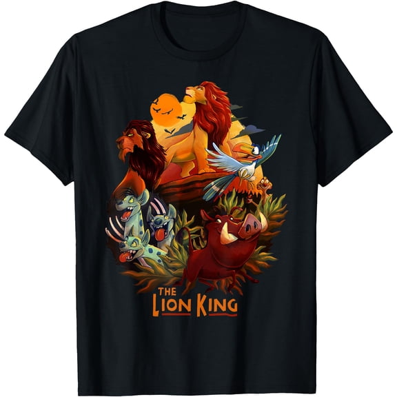 Lion King Main Cast Poster Graphic DTG Print Unisex T-Shirt