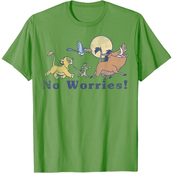 Lion King No Worries Vintage Group Shot DTG Print Unisex T-Shirt
